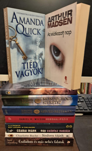 Daniel H. Wilson, Cronin A.J., Csabai Mrk, Charlotte Roche, Johanna Lindsey, Arthur Madsen, Amanda Quick, Melissa Moretti, Jami Attenberg - 10 db-os szrakoztat irodalom KNYVMENT AJNLAT: Csaldom s mr nehz falatok+A szerelem szigete+Tid vagyok+Az eltkozott nap+Szved rejtekben+Mondd, hogy szeretsz+