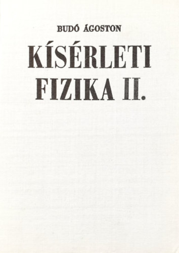 Ksrleti fizika II.