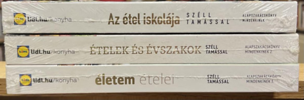 3 db Lidl knyv: Alapszakcsknyv mindenkinek 1-3.: Az tel iskolja, telek s vszakok, letem telei