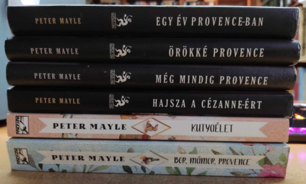 6 db Mayle: Egy v Provence-ban; rkk Provence; Mg mindig Provence; Hajsza a Czanne-rt; Kutyalet; Bor, mmor, Provence