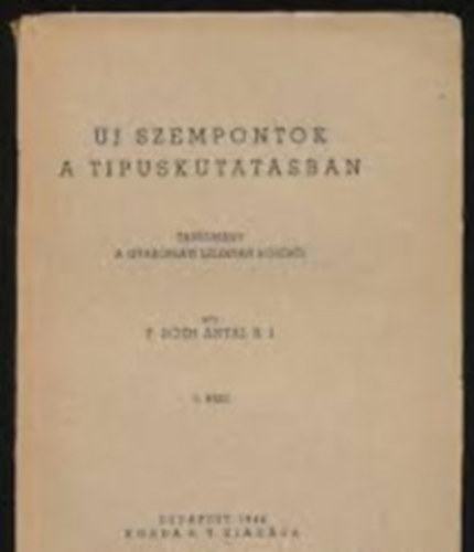 j szempontok a tipuskutatsban- Tanulmny a gyakorlati llektan...