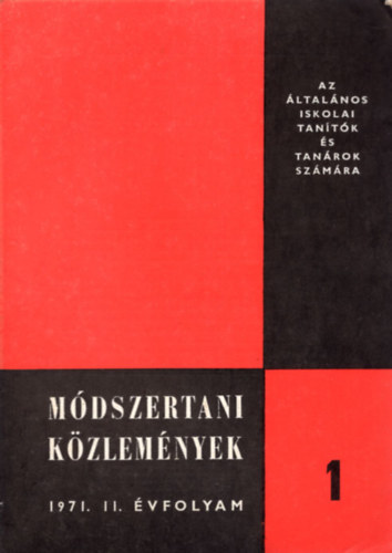 Mdszertani kzlemnyek 1971/1-5. szm (teljes vfolyam)