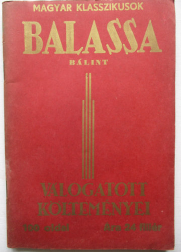 Balassa Blint vlogatott kltemnyei