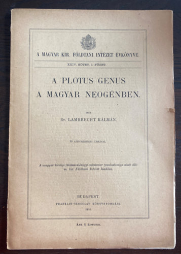 A plotus genus a magyar neognben