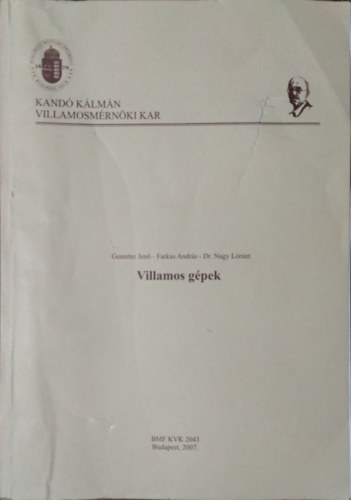 Gemeter Jen - Farkas Andrs - Nagy Lrnt - Villamos gpek (BMF KVK 2043)