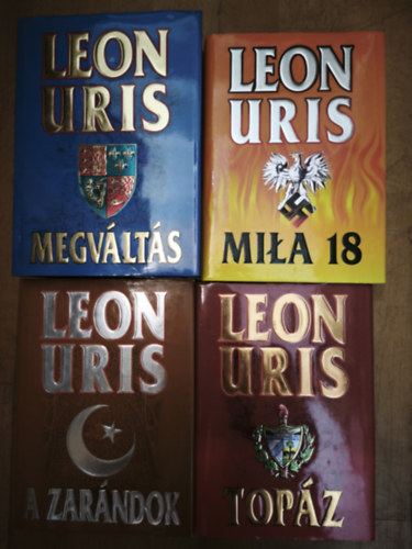 4db Leon Uris k�nyv - Top�z, Mila 18, A zar�ndok, Megv�lt�s