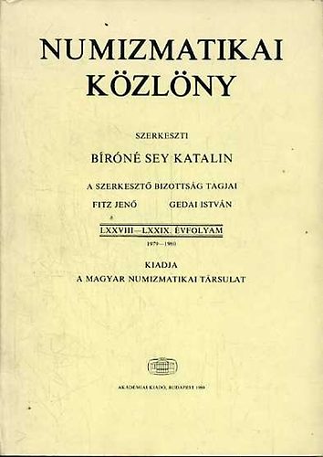 Numizmatikai kzlny 1979-1980