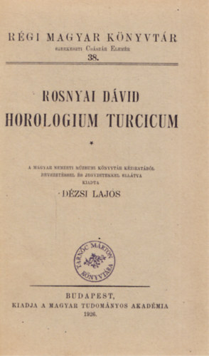 Horologium turcicum