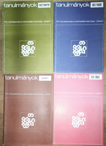 4db k�tet a Tanulm�nyok c. sorozatb�l (MTA Sz�m�t�stechnikai �s Automatiz�l�si Kutat� Int�zet) - Tanulm�nyok 1979/97, 1980/102, 1983/143, 1983/151