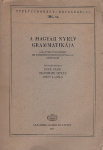 A magyar nyelv grammatikja