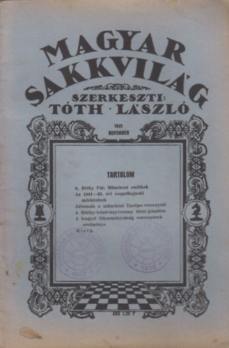 Magyar Sakkvilg 1941 November