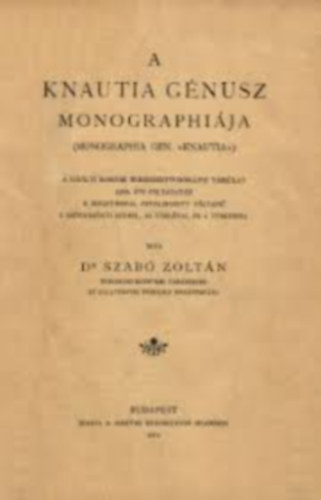 A Knautia gnusz monographija
