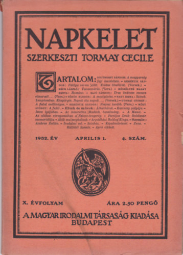 Napkelet X. vf. 1932. prilis 4. szm