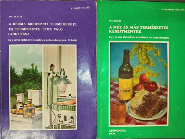 A Termszet Titkaibl sorozat 2 db ktete: Egy orvos letmve: ksrletek s tanulmnyok I-II. (A reuma mhszeti termkekkel s termszetes ton val gygytsa + A mz s ms termszetes ksztmnyek)