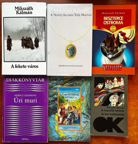 6 db Mikszth: A beszl knts/A gavallrok; A Fekete vros; A Noszty fi esete Tth Marival