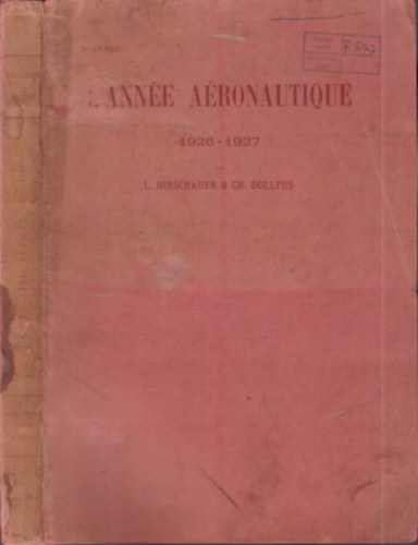 Ann�e A�ronautique 1926-1927.