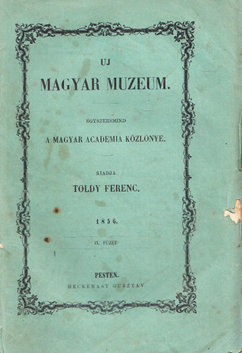 j Magyar Muzeum 1856/IX. fzet