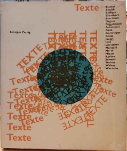 Hugo Leber - Texte - Prosa Junger Schweizer Autoren (Szvegek - Fiatal svjci szerzk przja)(Benziger Verlag)