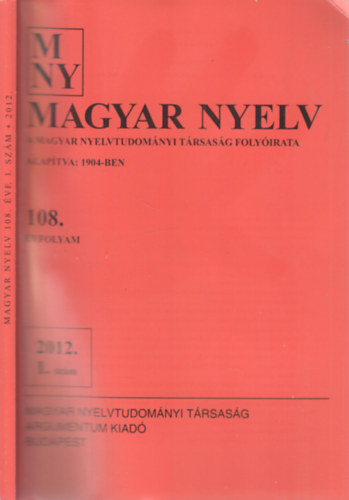 Magyar nyelv 2012/1.