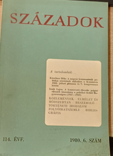 Századok 114. évf. 1980. 6. szám