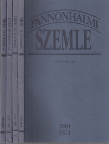 Pannonhalmi Szemle 2001/1-4. (IX., teljes vfolyam)- 4 db. lapszm