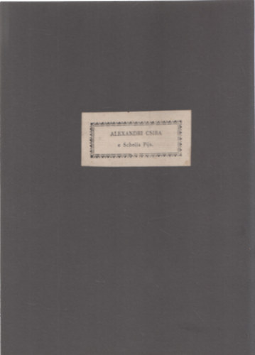 Ex Libris - Alexandri Csiba (eredeti nyomat)