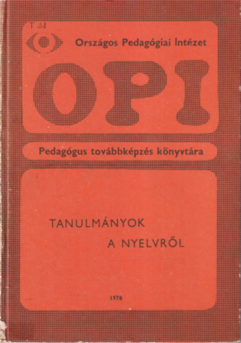 Tanulmnyok a nyelvrl