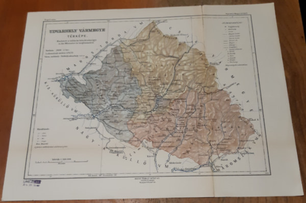Udvarhely V�rmegye t�rk�pe (1900 k�r�l, �n�ll� lap)