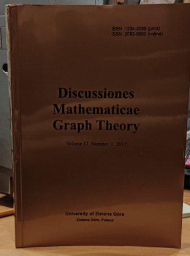 Discussiones Mathematicae Graph Theory - Volume 37 Number 1 2017 (Zielona Gra)