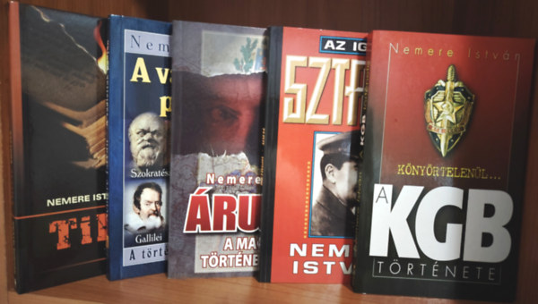 Tiltott knyvek; A vdlottak padjn; rulk A Magyar trtnelemben; Sztlin; Knyrtelenl... a KGB trtnete - 5 db knyv