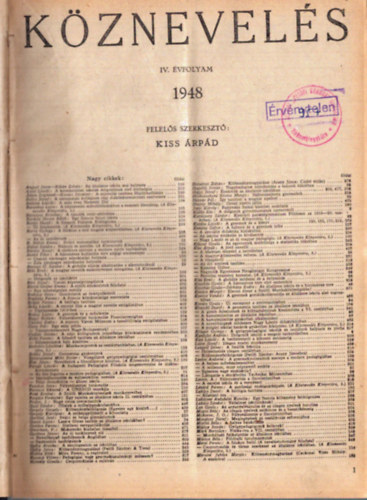 K�znevel�s IV. �vfolyam 1948/1-24. sz�m (teljes)