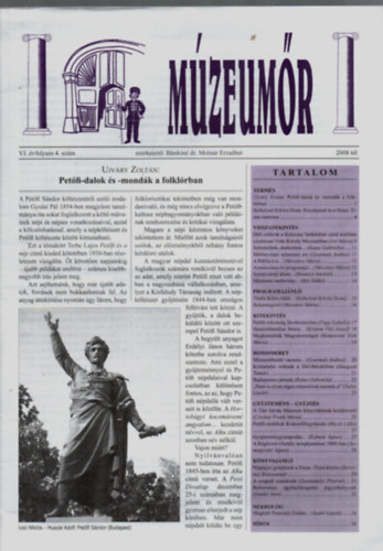 Mzeumr VI. vfolyam 4. szm. - (2008 tl)