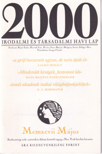 2000 Irodalmi s Trsadalmi Havi Lap - 1997. Mjus