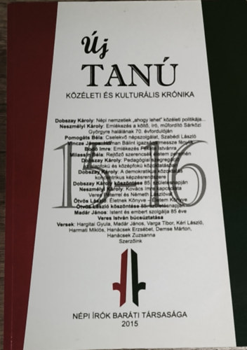 Szili K�roly (f�szerk.) - �j Tan�-K�z�leti �s Kult�r�lis Kr�nika-2015. �vi 15-16. sz�m