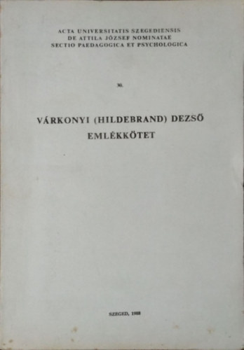 Vrkonyi (Hildebrand) Dezs emlkktet