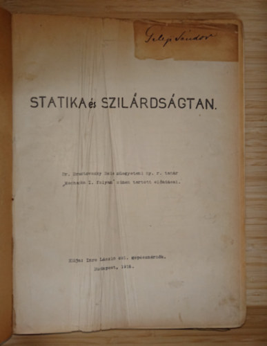 Statika �s szil�rds�gtan