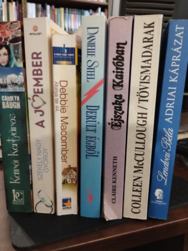 Romantikus regny knyvcsomag 7 darabos KNYVMENT AJNLAT: Adriai kprzat, Tvismadarak, jszaka Kairban, Derlt gbl, fonya tr 44., A jember, Kairi kertvros