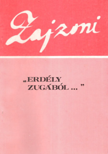 " Erdly Zugbl..." Zajzoni Rab Istvn Przja. 14 kppel .