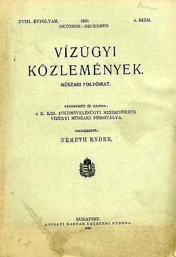Vzgyi kzlemnyek XVIII. vf. 4. szm. 1936. okt.-dec.