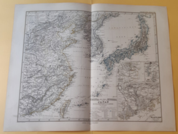 CHINA (Ostl. Thiel) Korea und Japan (STIELER'S HAND ATLAS No. 65) t�rk�p