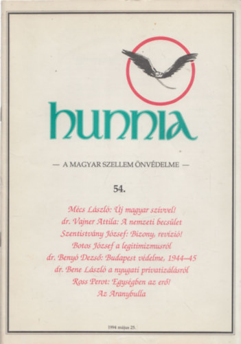 Hunnia - A magyar szellem nvdelme 54. szm