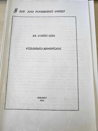 Kzlekedsi bntetjog