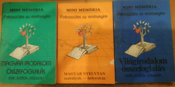 Vass Csaba (szerk.) - 3 db Mini memória - Felkészülés az érettségire: Magyar irodalom összefoglalás + Magyar nyelvtan szabályok, helyesírás + Világirodalom összefoglalás