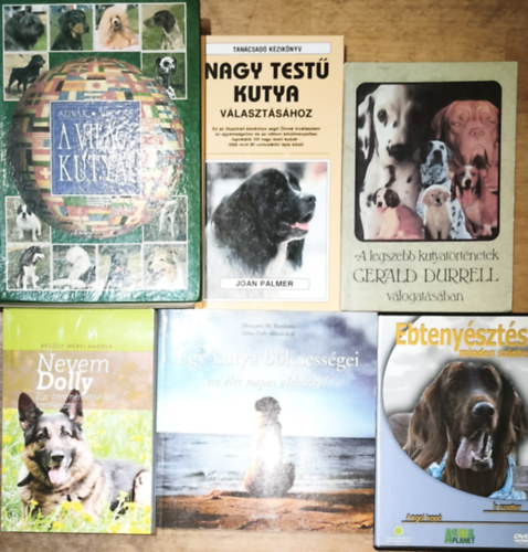 5db kutykkal kapcsolatos knyv + ajndk DVD - Sz.-V.-A vilg kutyi, Margaret H. B.-Egy kutya blcsessgei az let napos oldalrl, A legszebb kutyatrtnetek, Tancsad kziknyv nagy test kutya vlasztshoz, Nevem Dolly + Ebt