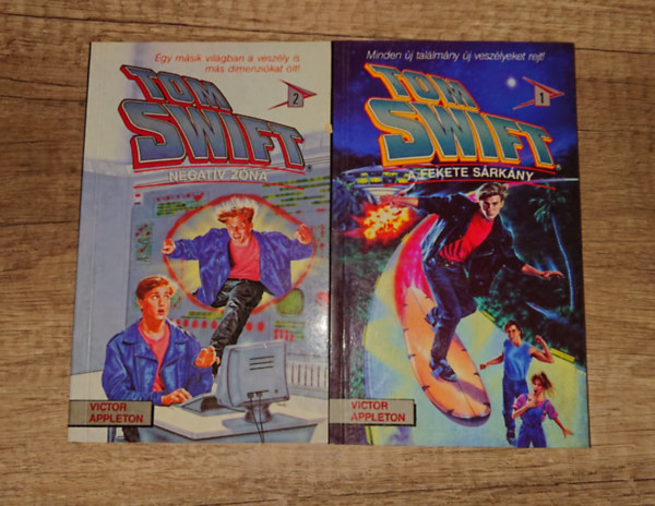 A Tom Swift sorozat els� k�t k�tete csomagban: Tom Swift - Negat�v z�na, Tom Swift - A fekete s�rk�ny