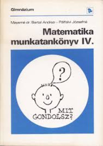 Mayern Dr. Bartal Andrea; Plfalvi Jzsefn - Matematika munkatanknyv IV. (Gimnzium)