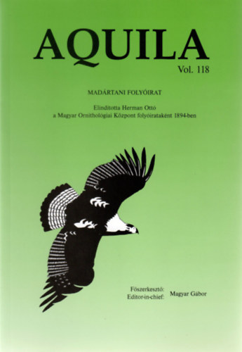 Aquila - Madrtani folyirat 2011 (Vol. 118.)
