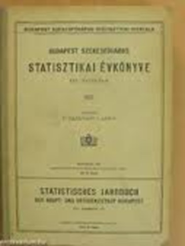 Budapest Szkesfvros Statisztikai s kzigazgatsi vknyve 1935.