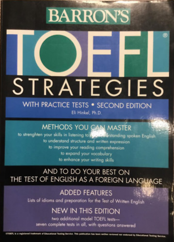 Eli Hinkel - Barron's TOEFL Strategies with Practice Tests