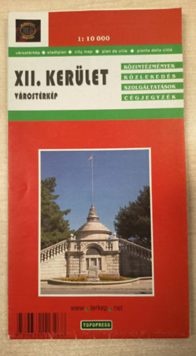 Budapest XII. ker�let v�rost�rk�p 1:10 000